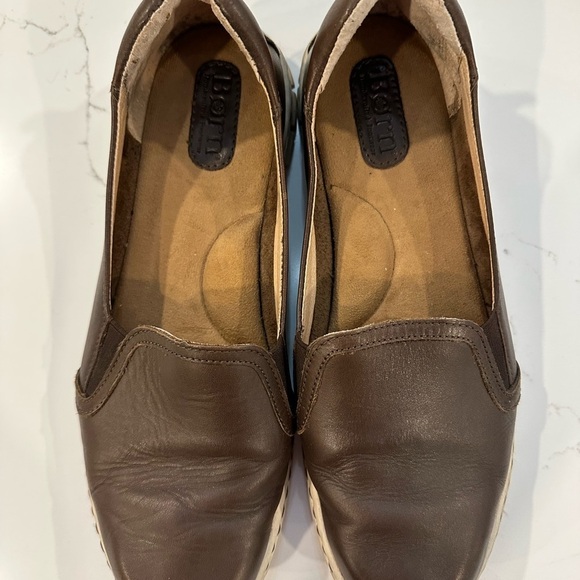 Born Leather  Slip On Brown Shoes 9 - Picture 8 of 9